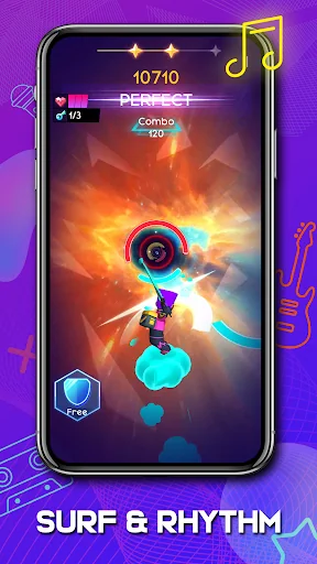 Cyber Surfer: EDM & Skateboard Screenshot 1