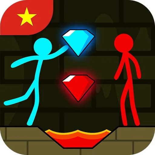 Red and Blue Stickman 2 - Action App (Rating: 4.4★)