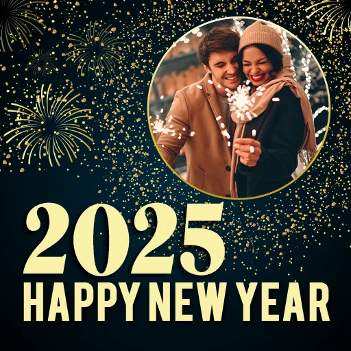 New Year Photo Frame 2025 App Icon (Rating: 4.8★)
